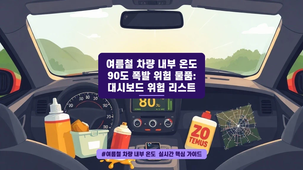차량 대시보드 위 폭발 위험 물품, 여름엔 이거 조심하세요