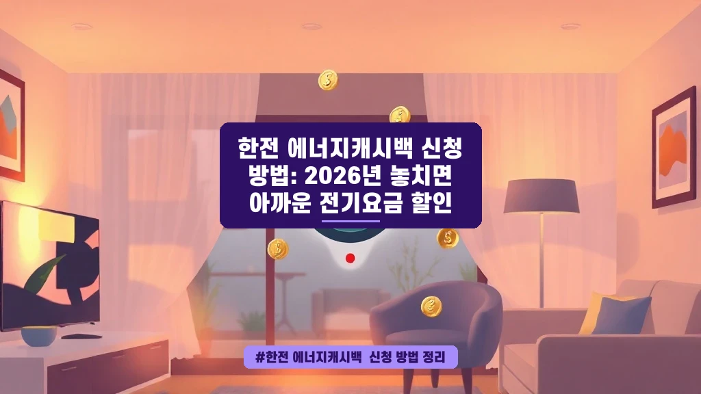 전기요금 아끼는 또 다른 방법! 한전 에너지캐시백 신청 꿀팁