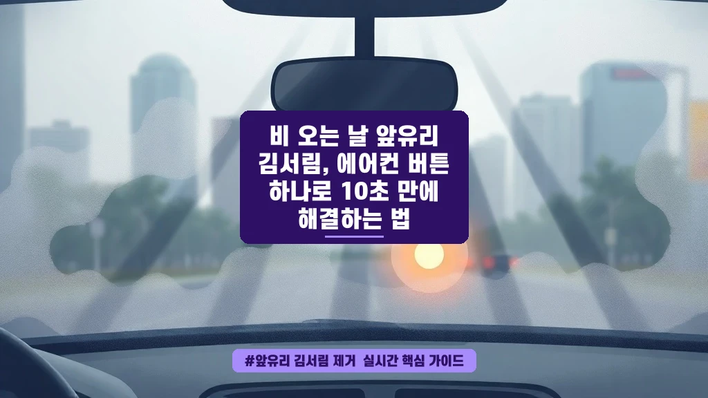 비 오는 날 앞유리 김서림, 에어컨 버튼 이렇게 눌러보세요