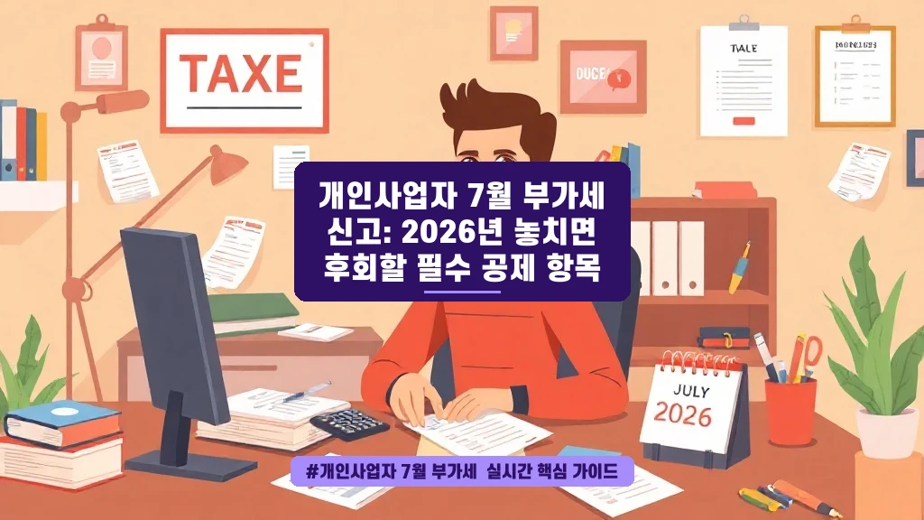 7월 부가세 신고, 이거 하나 놓치면 세금 폭탄? 내가 겪은 셀프 신고 꿀팁