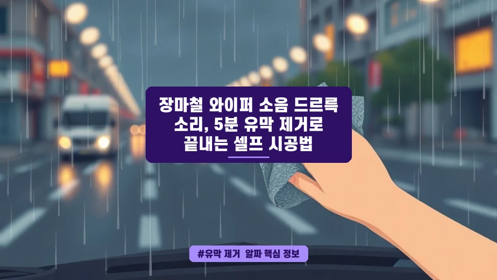장마철 와이퍼 소음, 유막 제거로 해결한 썰