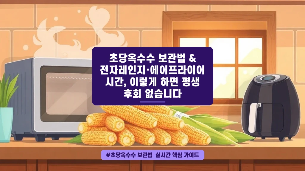 초당옥수수 보관법, 전자레인지 7분이면 아삭함 폭발!