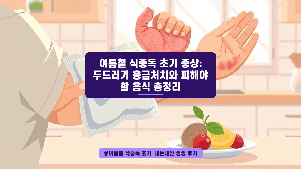 여름철 식중독 초기 증상, 두드러기까지? 내가 겪은 응급처치와 피해야 할 음식