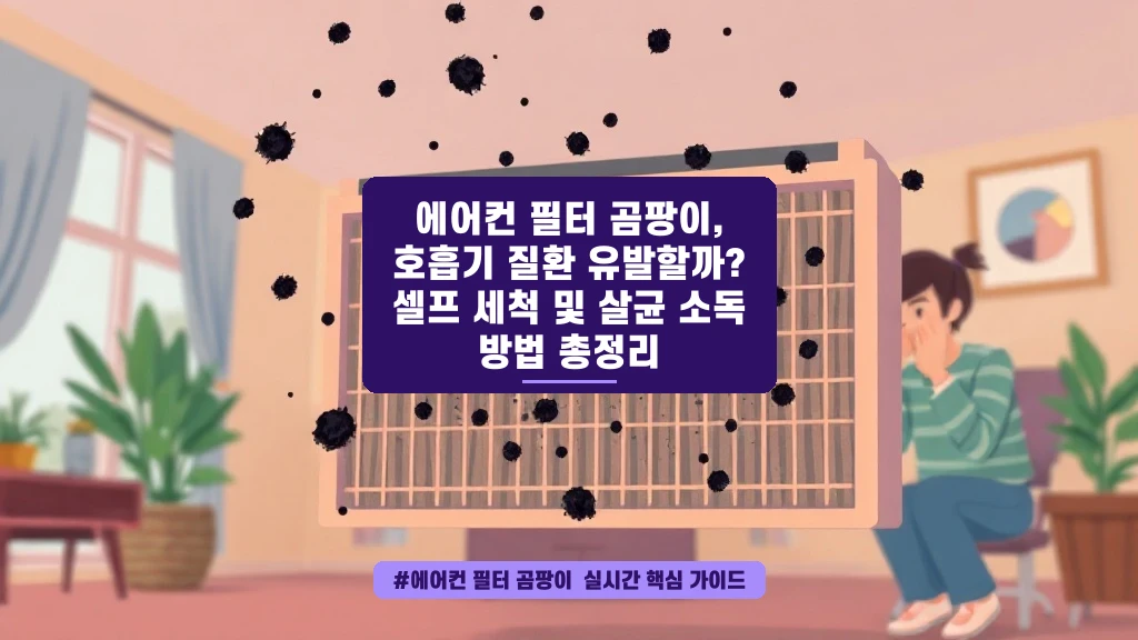 에어컨 필터 곰팡이 냄새 해결! 셀프 세척 살균 꿀팁 대방출