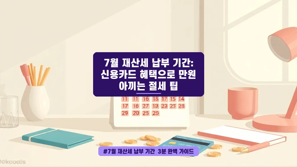7월 재산세 납부, 카드 혜택으로 만원이라도 아끼는 꿀팁!