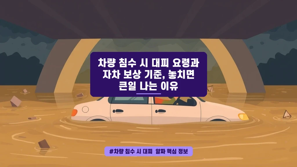 장마철 차량 침수, 이렇게 대피하고 보상받으세요