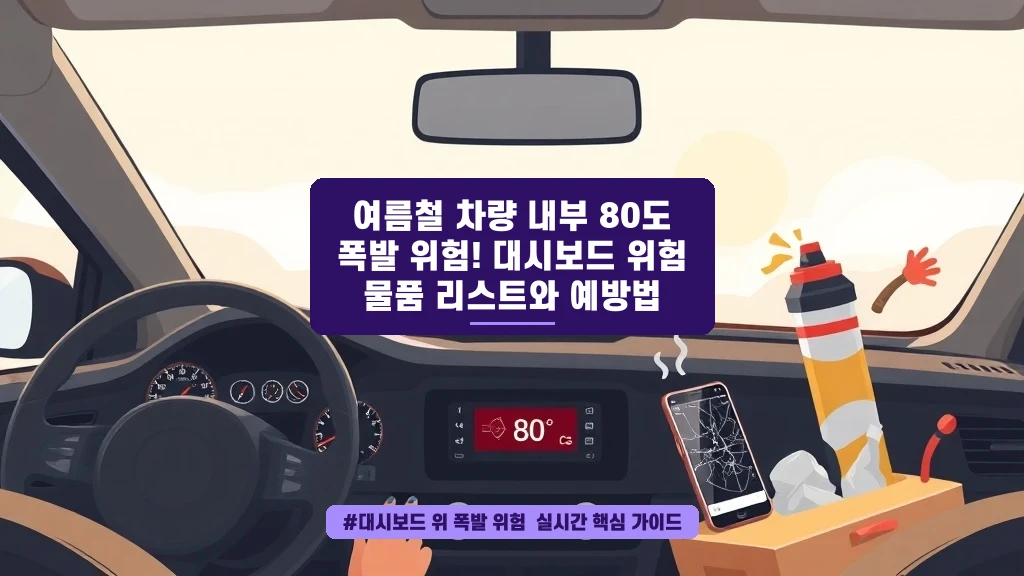 대시보드 위에 둔 물건, 폭발 위험이 있다고요?