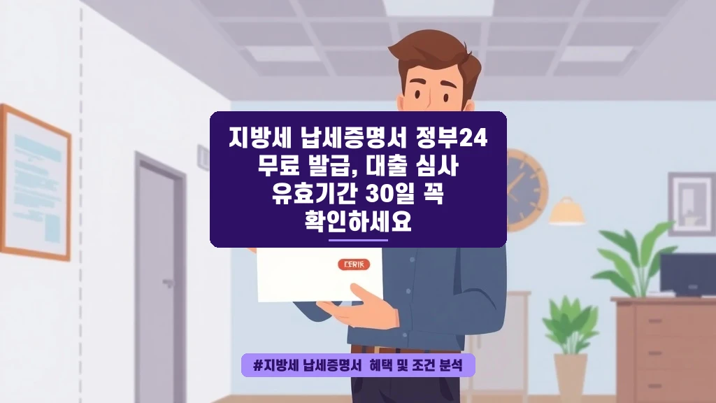 지방세 납세증명서, 대출 심사 전에 꼭 확인할 유효기간 꿀팁