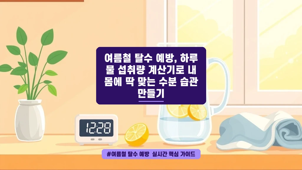 여름철 탈수, 손등 꼬집기로 확인해요! 물 섭취 계산기 가이드