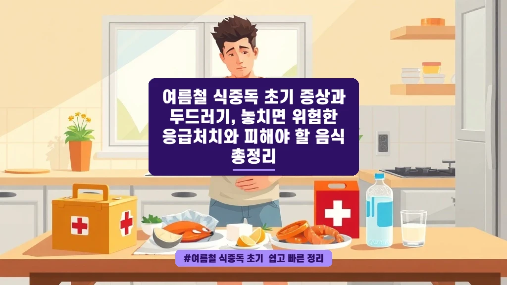 여름철 식중독 초기 증상, 두드러기까지? 내가 겪은 응급처치 꿀팁