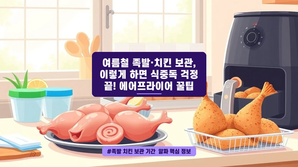 여름철 족발 치킨 보관법, 에어프라이어 데우기 꿀팁 대방출