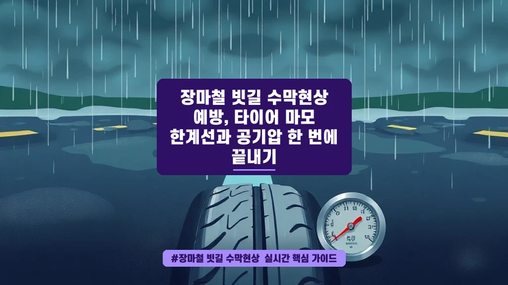장마철 빗길 수막현상, 타이어 하나로 막을 수 있어요