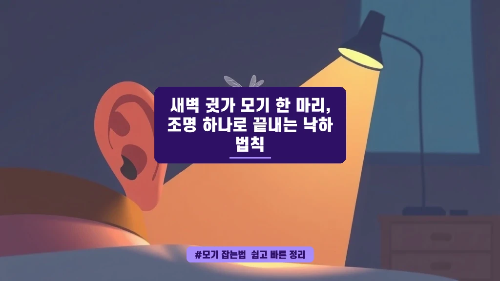 새벽 3시 귓가 모기 한 마리, 조명 하나로 끝내는 법