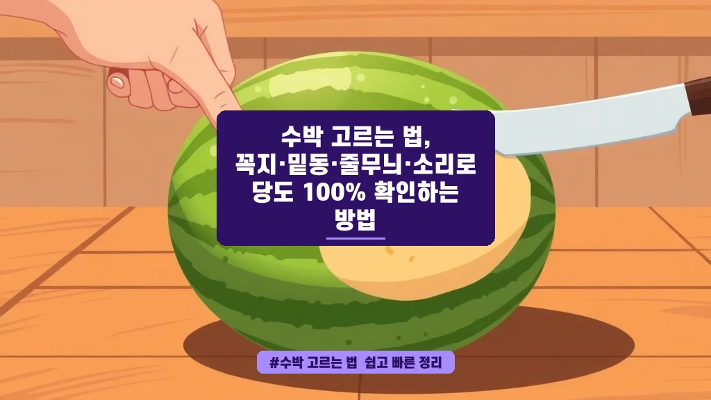 올해 수박 고르기, 이 방법 하나면 실패 없어요