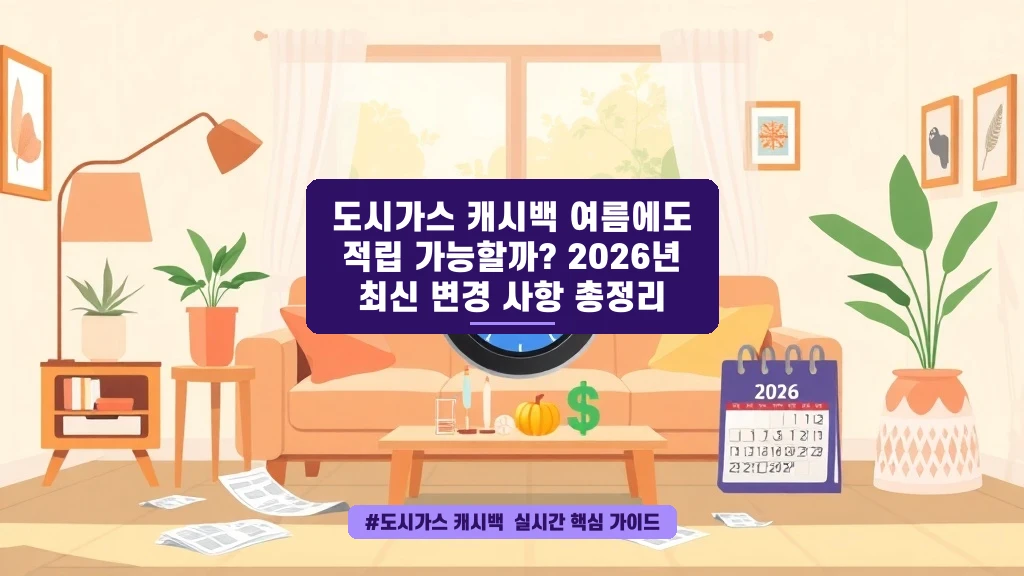 도시가스 캐시백 여름에도 적립? 신청부터 환급까지 총정리
