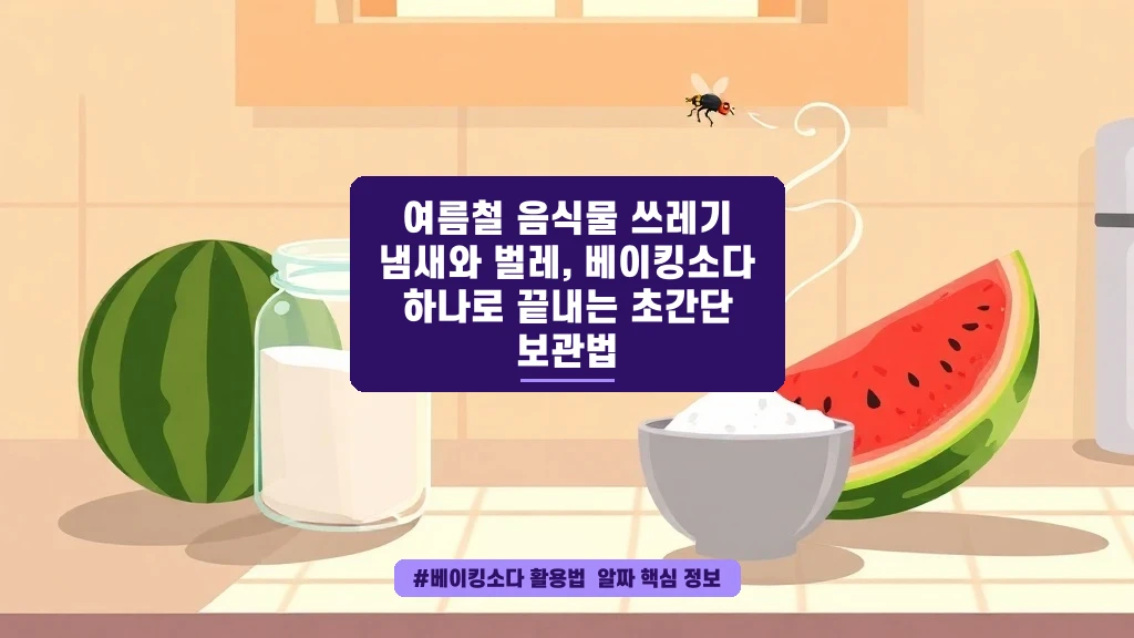 여름철 음식물 쓰레기 냄새, 베이킹소다 하나면 끝! 벌레 걱정도 싹~