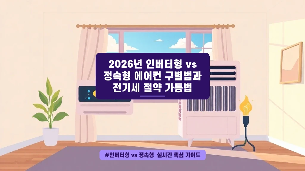인버터형 vs 정속형 에어컨, 우리 집은 뭘까? 전기세 절약 꿀팁