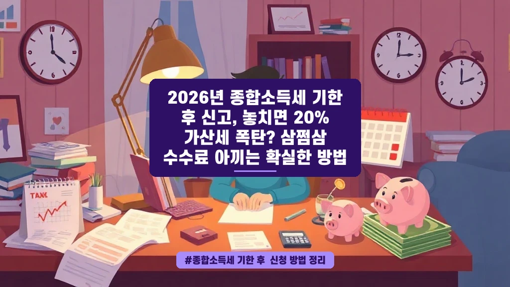 종합소득세 기한 후 신고, 수수료 아끼는 꿀팁 대방출