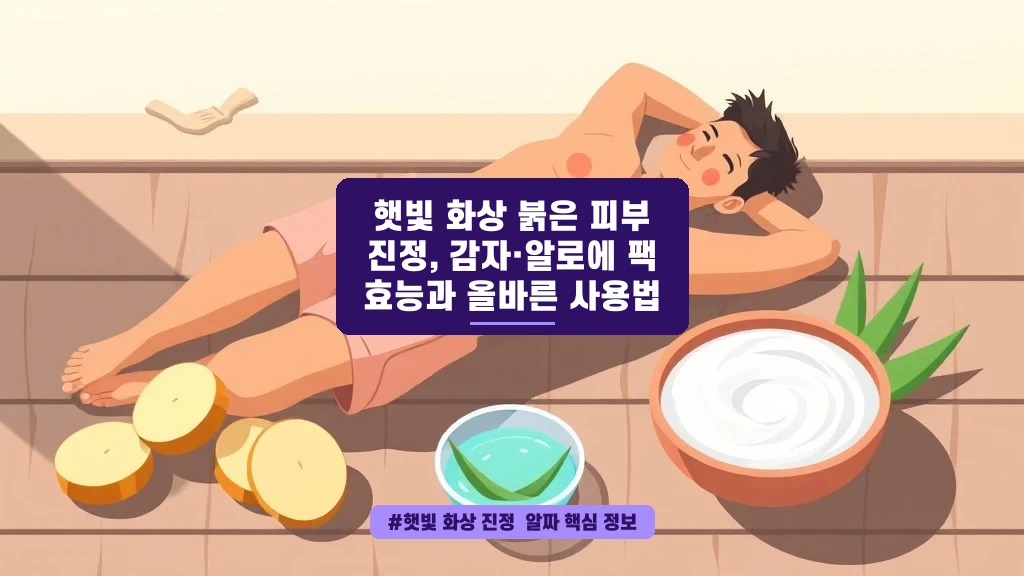 주말 캠핑 후 빨개진 얼굴, 감자와 알로에로 진정시킨 썰