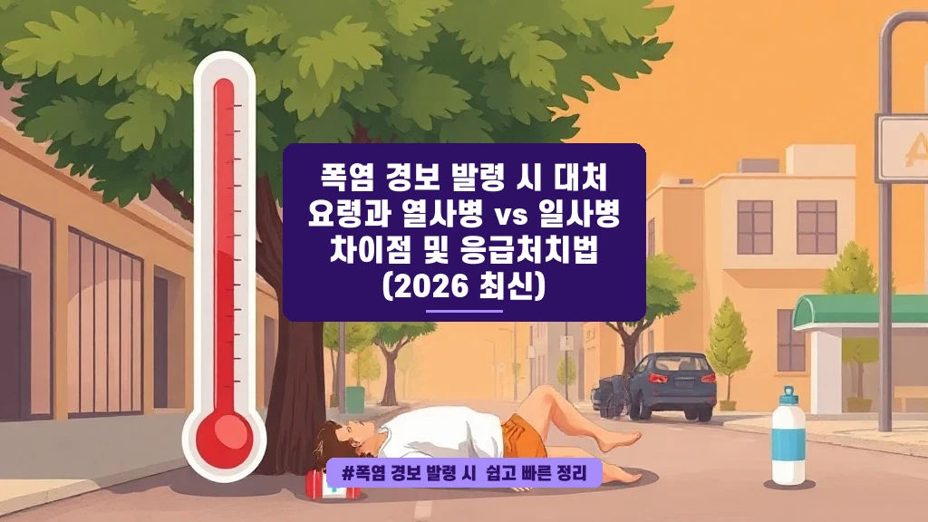 폭염 속 우리 가족 지키는 열사병 일사병 구분법