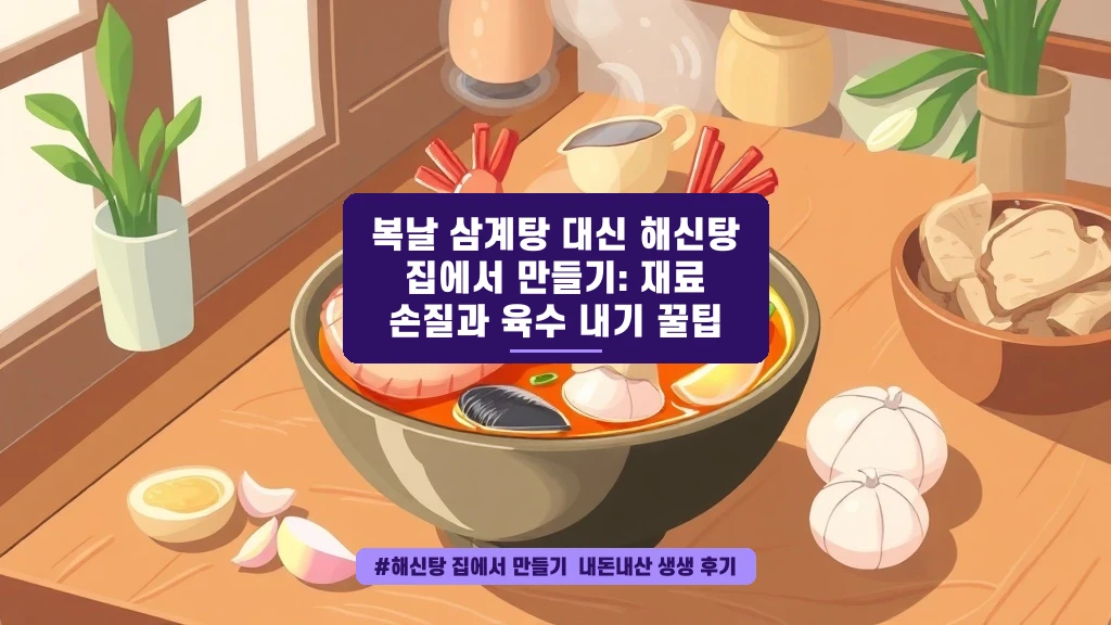 복날 삼계탕 대신 해신탕? 집에서 이렇게 끓여봤어요