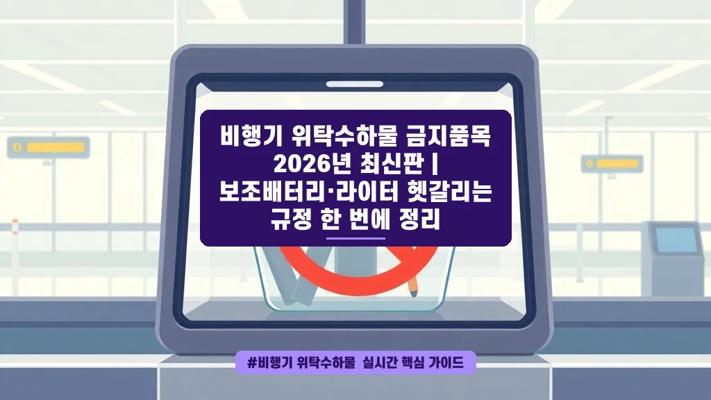 보조배터리·라이터 헷갈리는 위탁수하물 규정 총정리