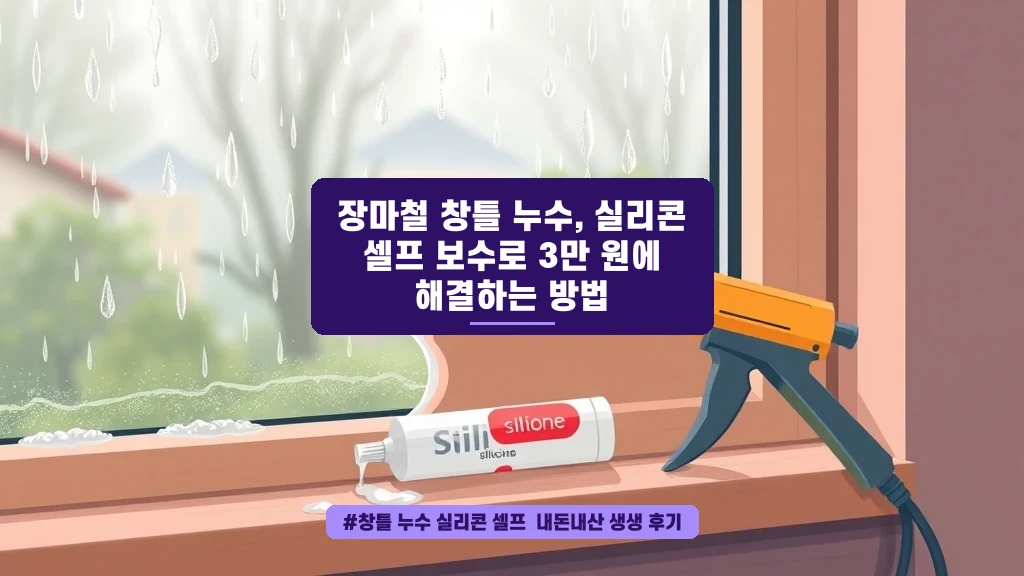 장마철 창틀 누수, 실리콘 하나로 해결하는 셀프 보수 꿀팁