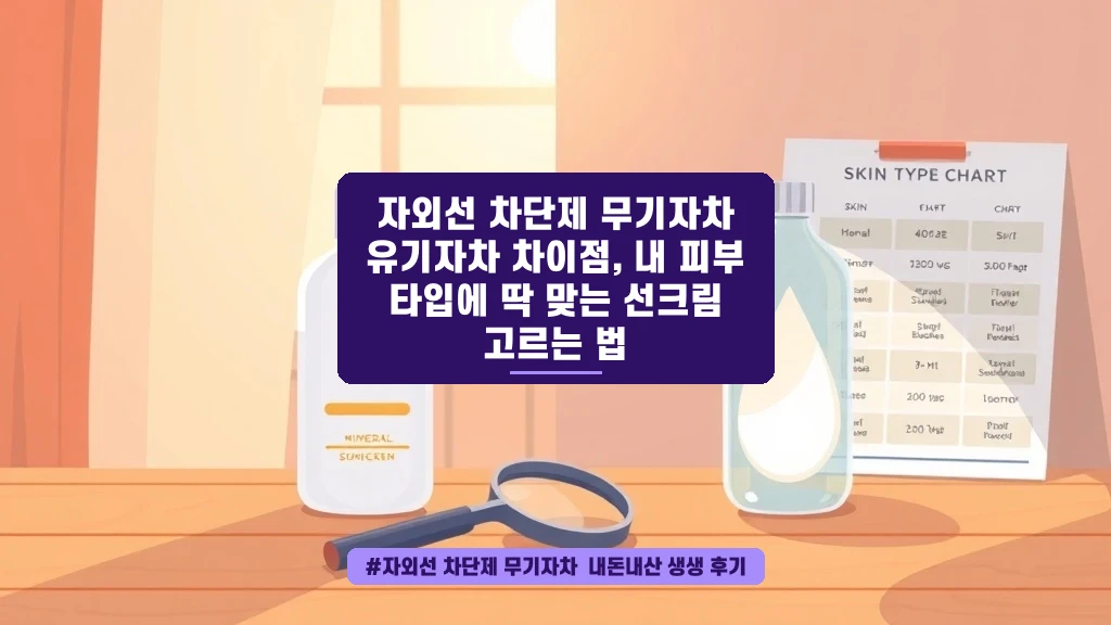 선크림 고르다가 포기한 적 있나요? 무기자차 유기자차 차이점