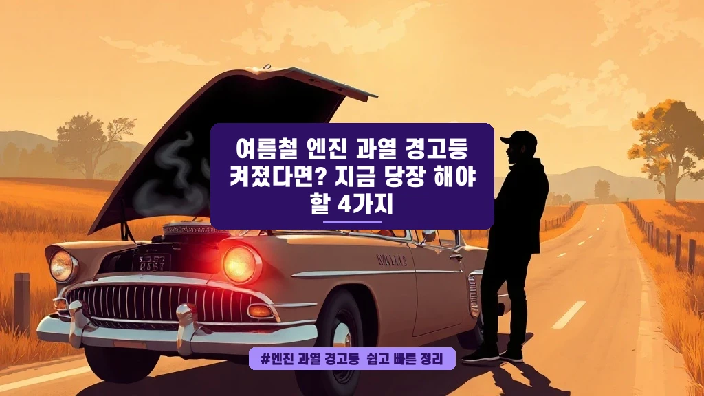 여름철 엔진 과열 경고등 대처법, 냉각수 보충 주의사항