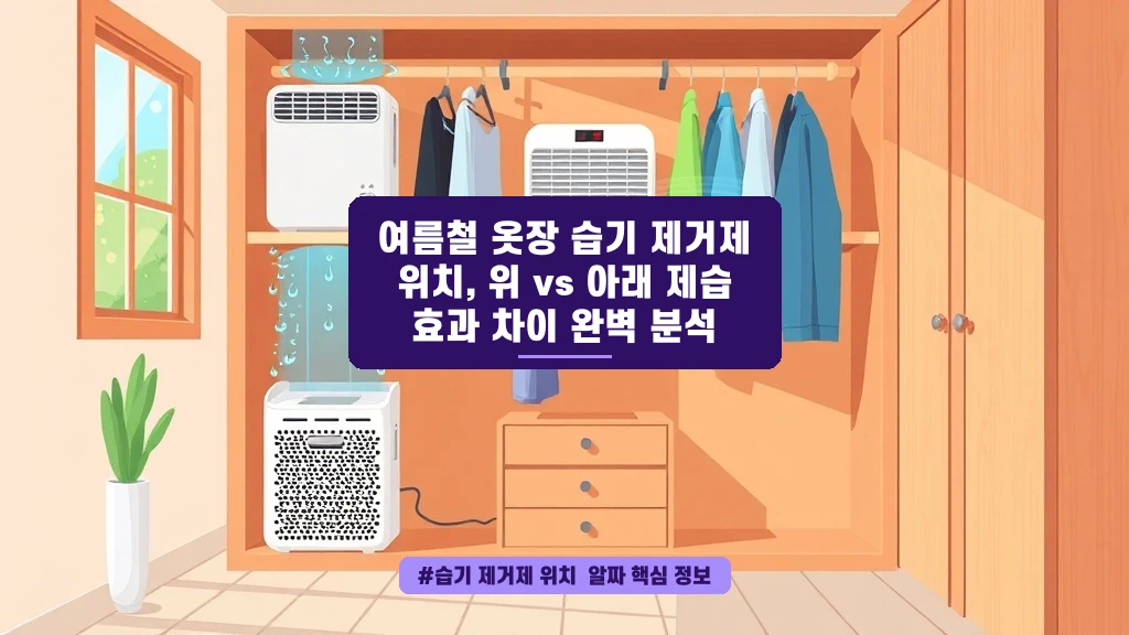 옷장 습기 제거제, 위에 둘까 아래에 둘까? 내가 직접 해본 후기