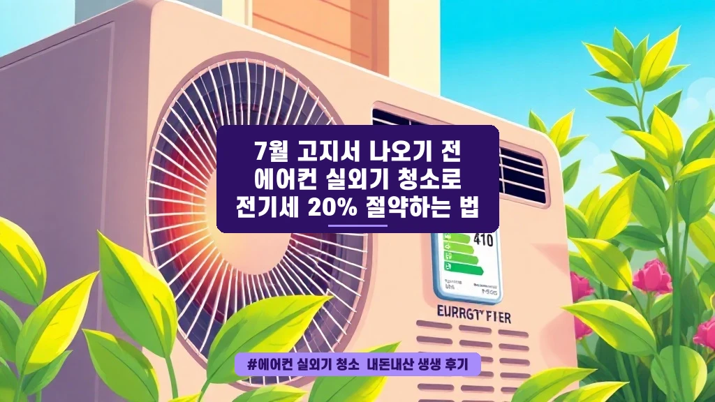 7월 고지서 전기세 폭탄? 실외기 청소로 20% 아꼈어요!