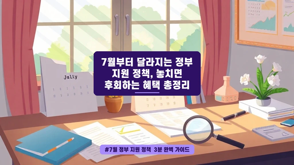 7월부터 달라지는 정부 지원, 놓치면 억울해요