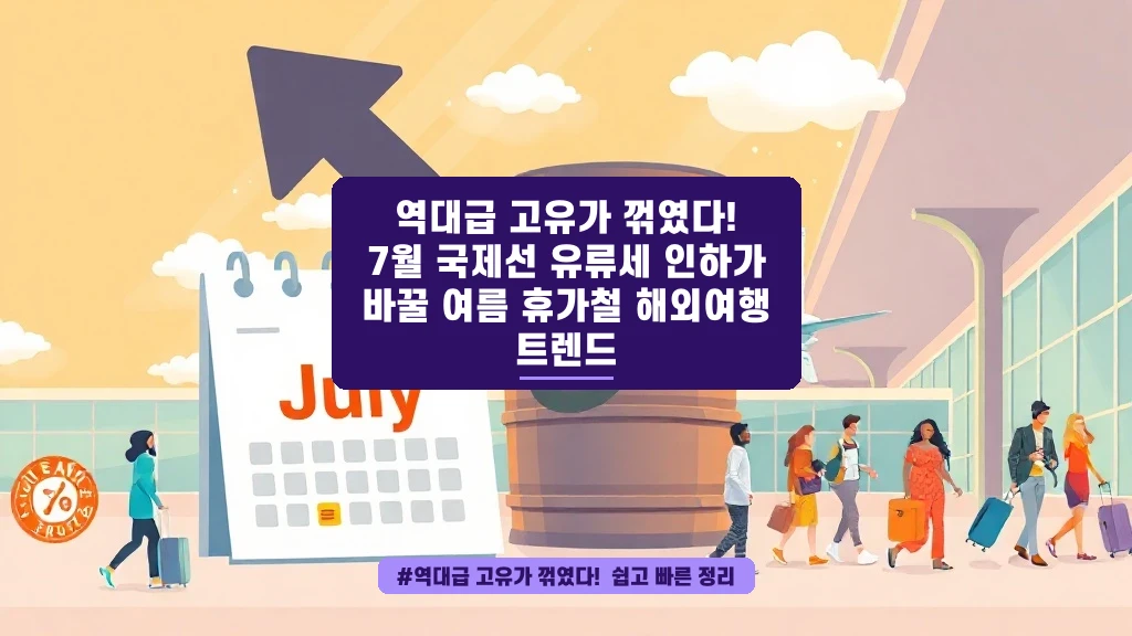 유가 내려가는데 항공권은 왜 안 싸져요? 7월 유류세 인하 꿀팁
