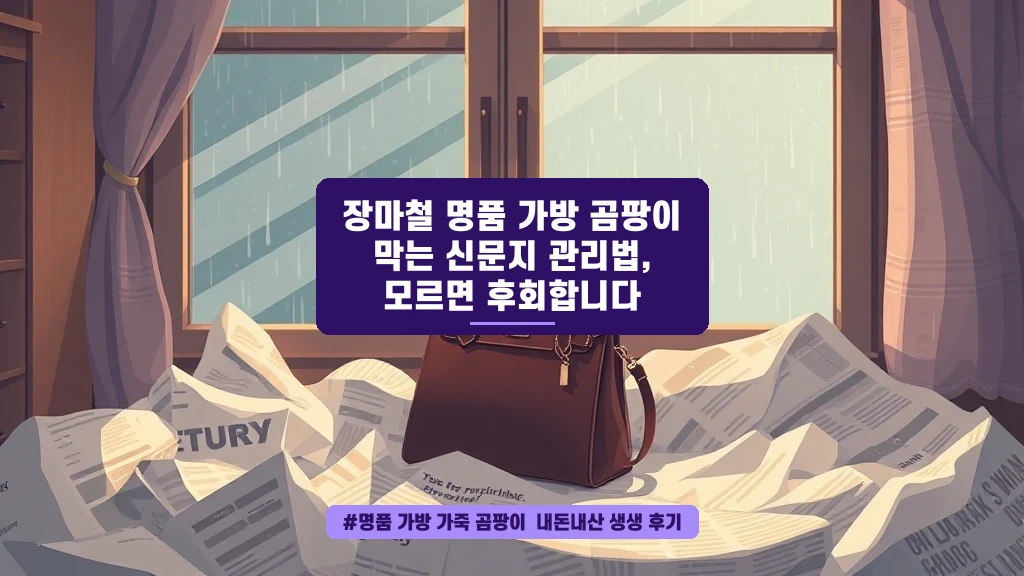 장마철 명품 가방 곰팡이 막는 신문지 꿀팁