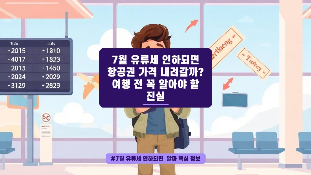 7월 유류세 인하, 항공권 가격 진짜 내려갈까? 여행 전 필수 체크