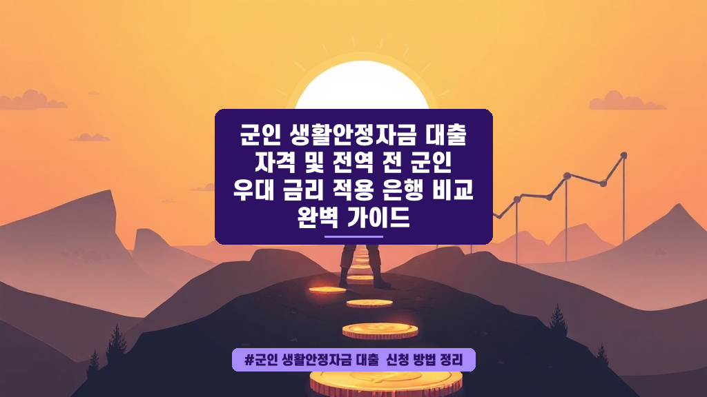 전역 후 재정 계획 필수! 군인 생활안정자금 대출 조건과 꿀팁 ✨