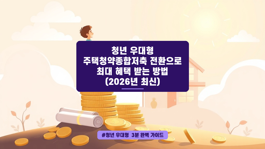 주택청약통장 전환? 청년우대 혜택과 연말정산 소득공제 총 정리