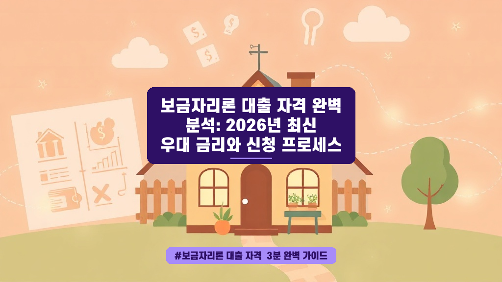 💰 첫 집 마련? 보금자리론부터 전세 피해 지원까지, 2026년 최신 가이드 정리!