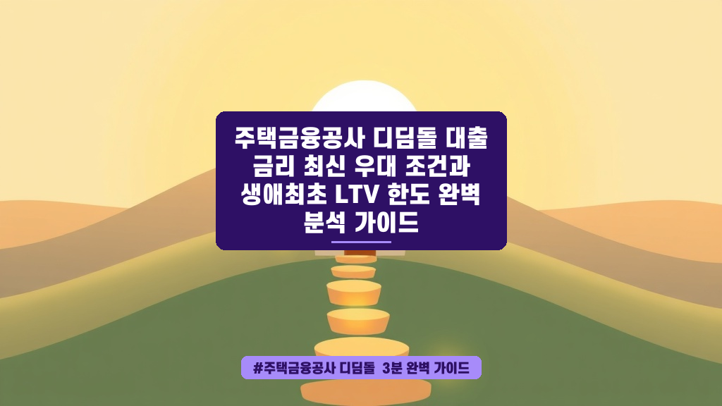 내 집 마련 꿈? 디딤돌 대출 금리 최저가로 받는 꿀팁! (2026년)