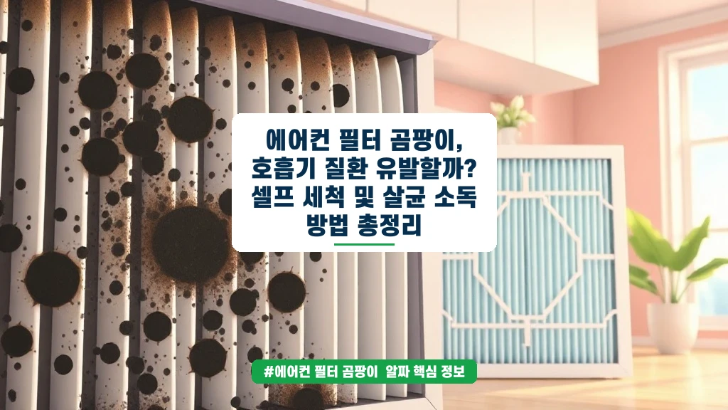 에어컨 필터 곰팡이, 그냥 두면 호흡기 위험? 셀프 청소 꿀팁