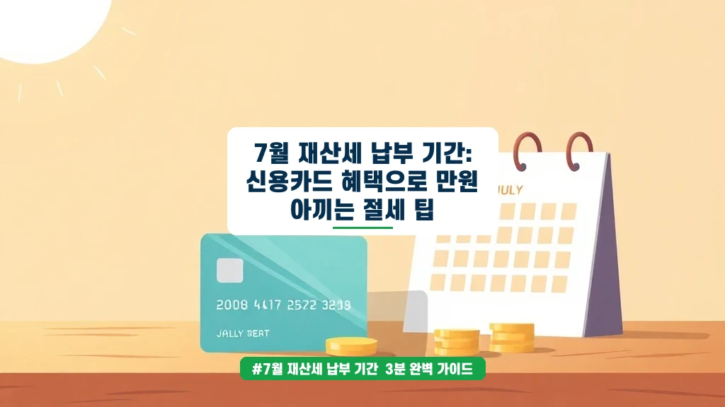 7월 재산세 납부, 신용카드로 만원 아끼는 꿀팁 공개