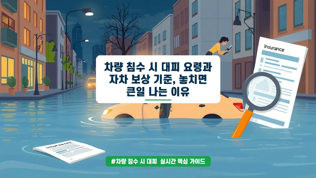 장마철 침수차 대피와 보상, 이렇게 준비하세요