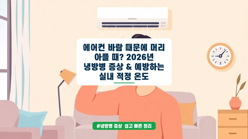 에어컨 바람에 머리 아프다면? 냉방병 증상과 실내 적정 온도