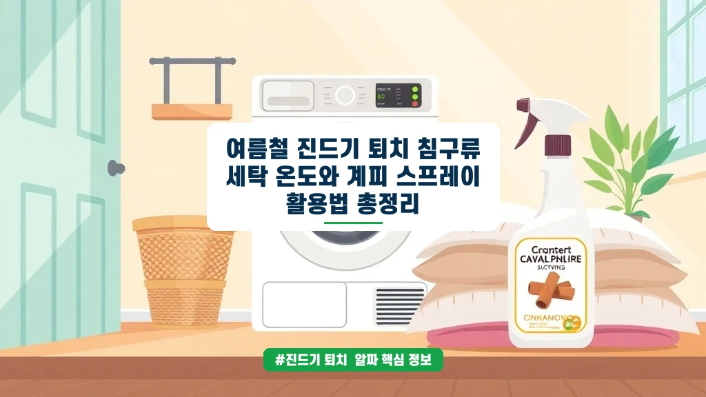 여름 침구 진드기 퇴치, 계피 스프레이와 세탁 온도 꿀팁