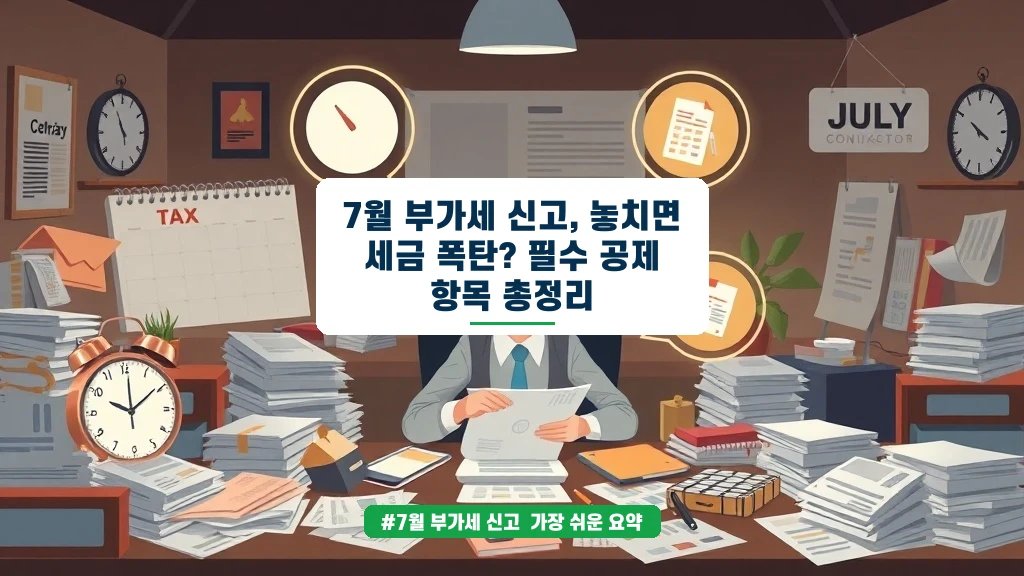 7월 부가세 신고, 이 공제만 챙겨도 세금 폭탄 막습니다