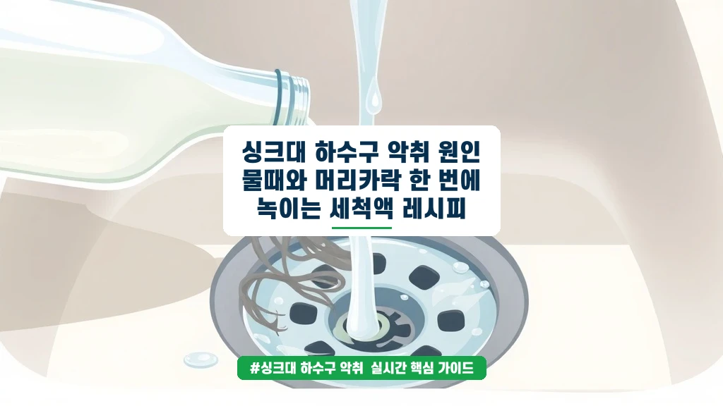 싱크대 악취, 돈 들이지 말고 이 방법 써보세요