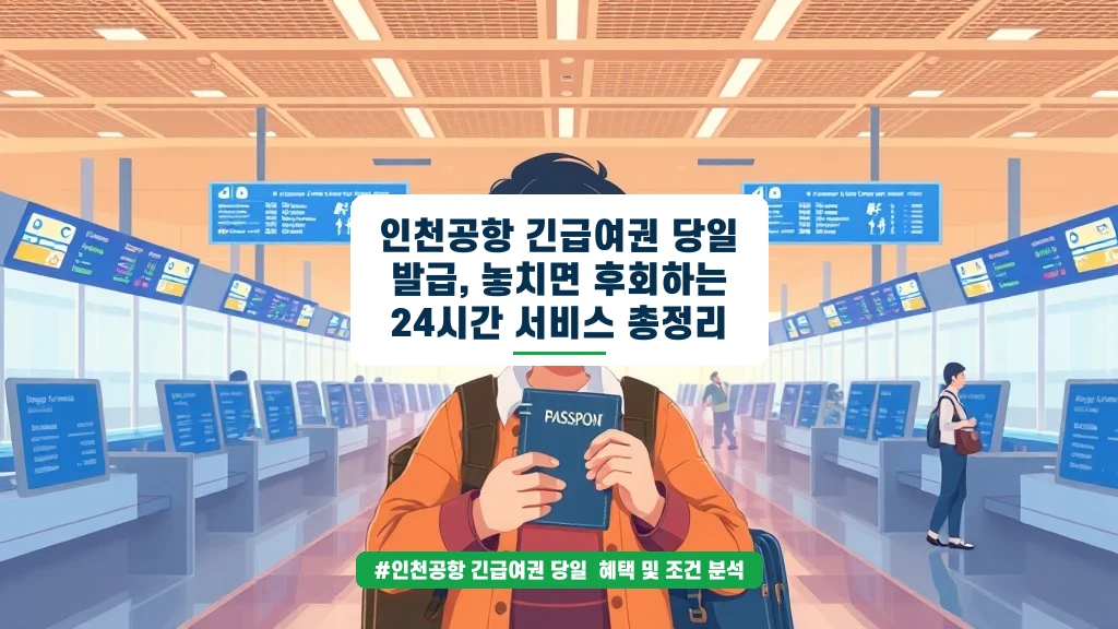 여권 만료 임박? 인천공항 긴급여권 당일 발급 24시간 꿀팁