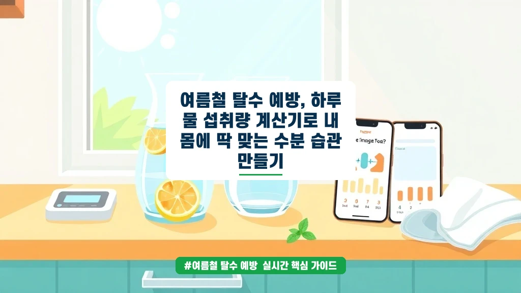 여름철 탈수 예방, 물 섭취량 계산기로 내게 딱 맞는 습관 만들기