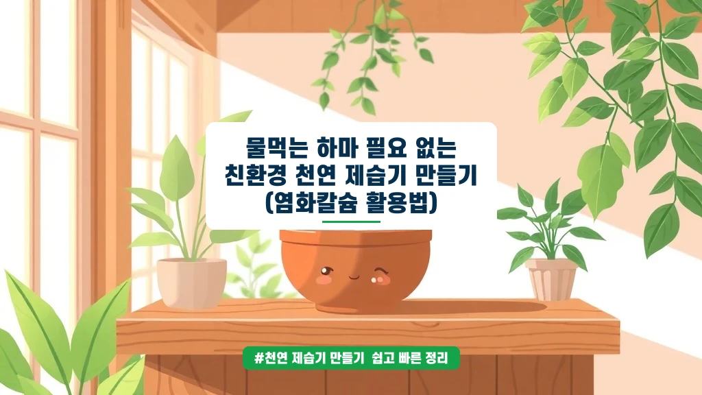 물먹는 하마 없이도 가능? 염화칼슘 천연 제습기 만들기