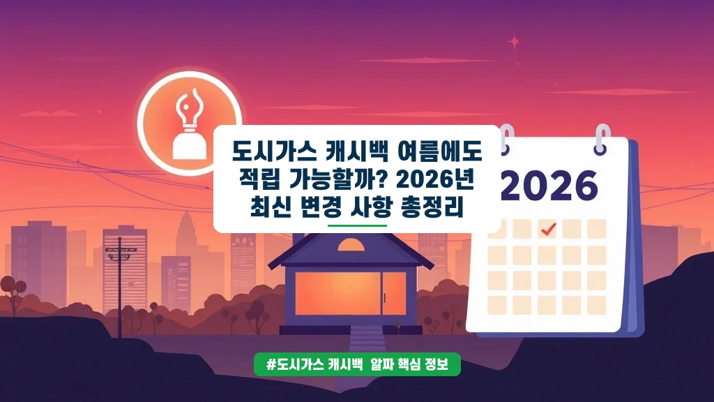 여름에도 도시가스 캐시백 받을 수 있을까? 궁금증 해결